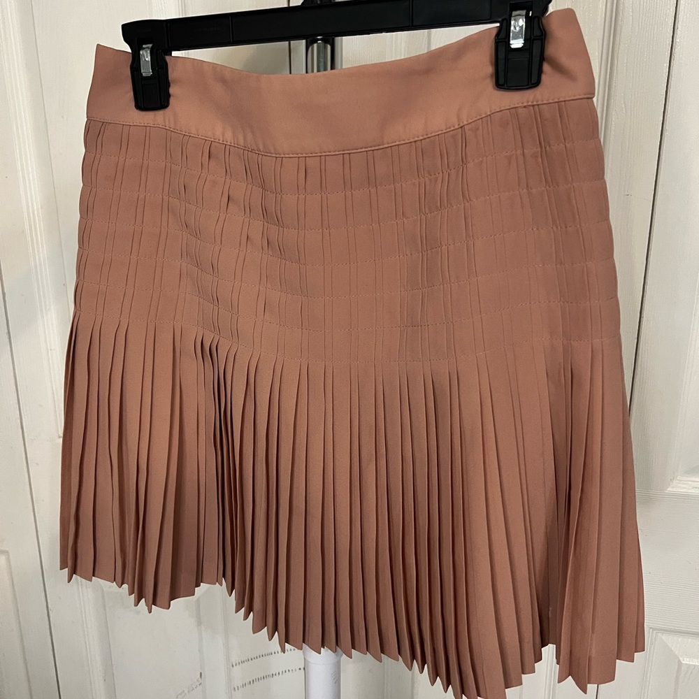 J. Crew Factory Blush Pink Pleated Skater Mini Skirt Casual